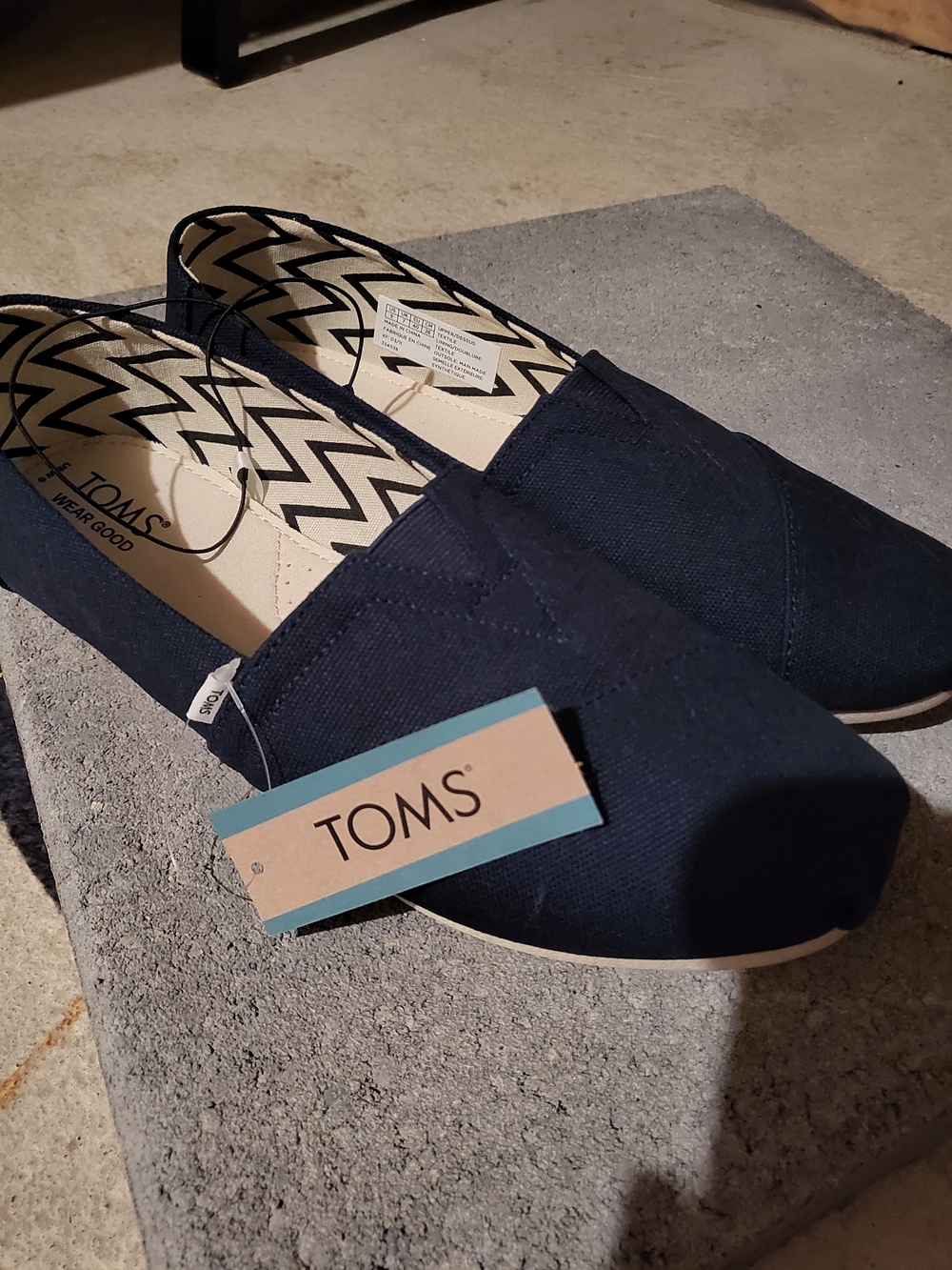 TOMS Classic Slip-On Shoes in Navy